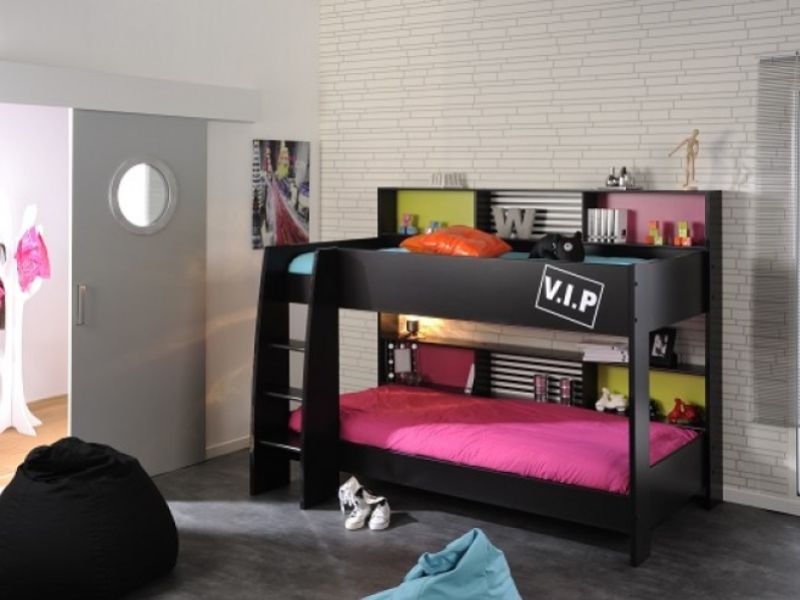 Parisot High Tek 5 Childrens Black Bunk Bed