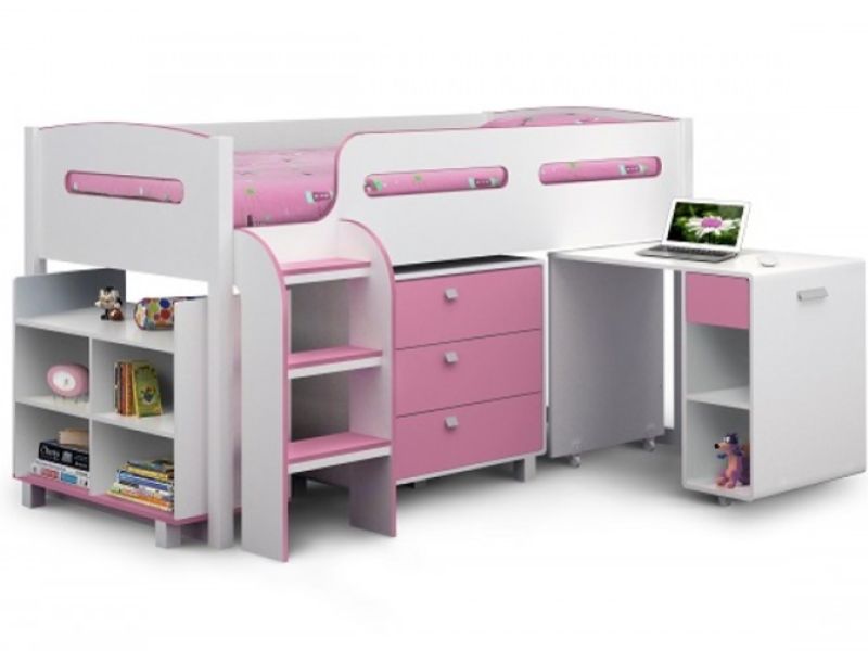 Julian Bowen Kimbo Pink Cabin Bed Frame