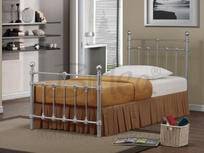 Birlea Atlas 3ft Single Silver Metal Bed Frame