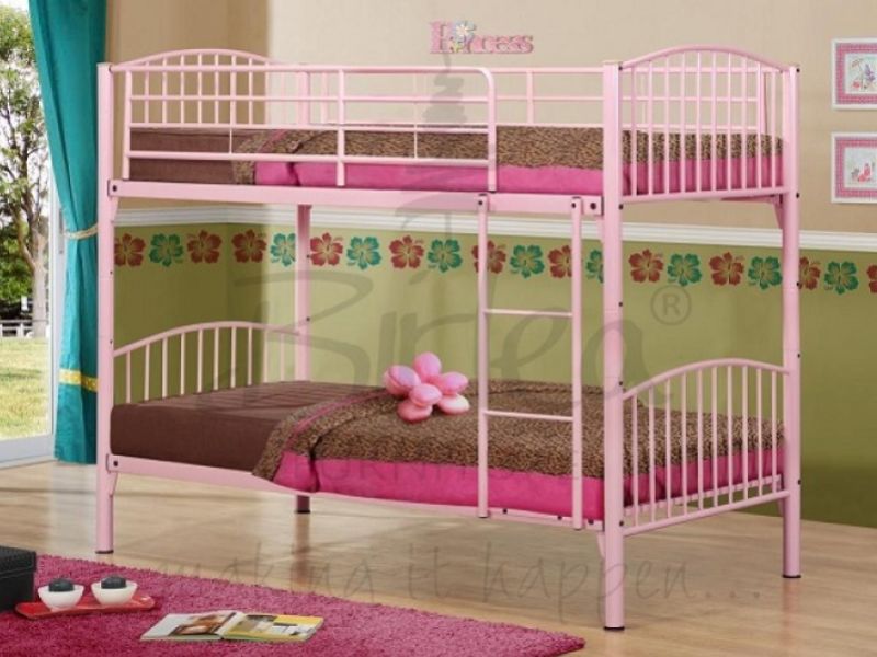 Birlea Corfu Pink Metal Bunk Bed Frame