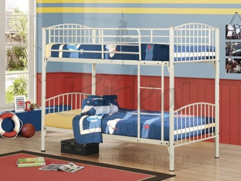 Birlea Corfu Cream Metal Bunk Bed Frame