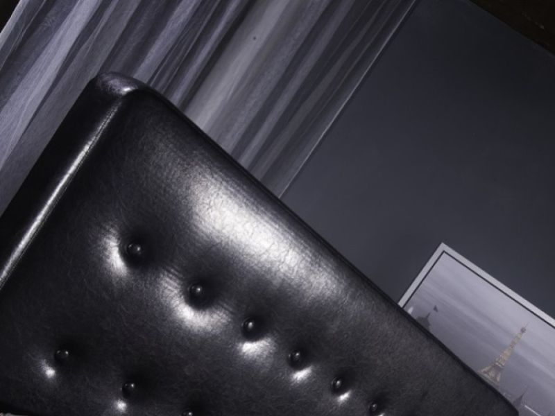 Limelight Comet 5ft Kingsize Black Leather Bed Frame