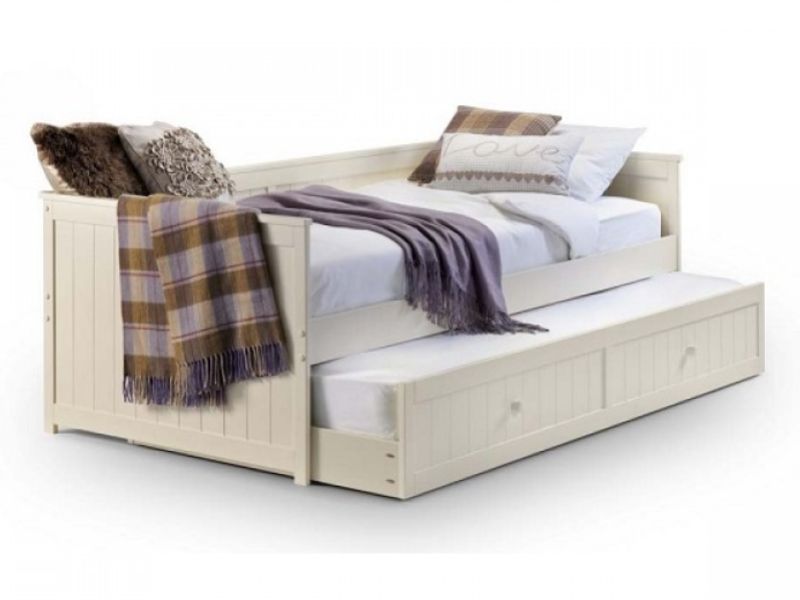 Julian Bowen Jessica Stone White Wooden Day Bed with Underbed