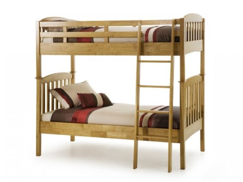 Serene Eleanor 3ft Single Oak Wooden Bunk Bed