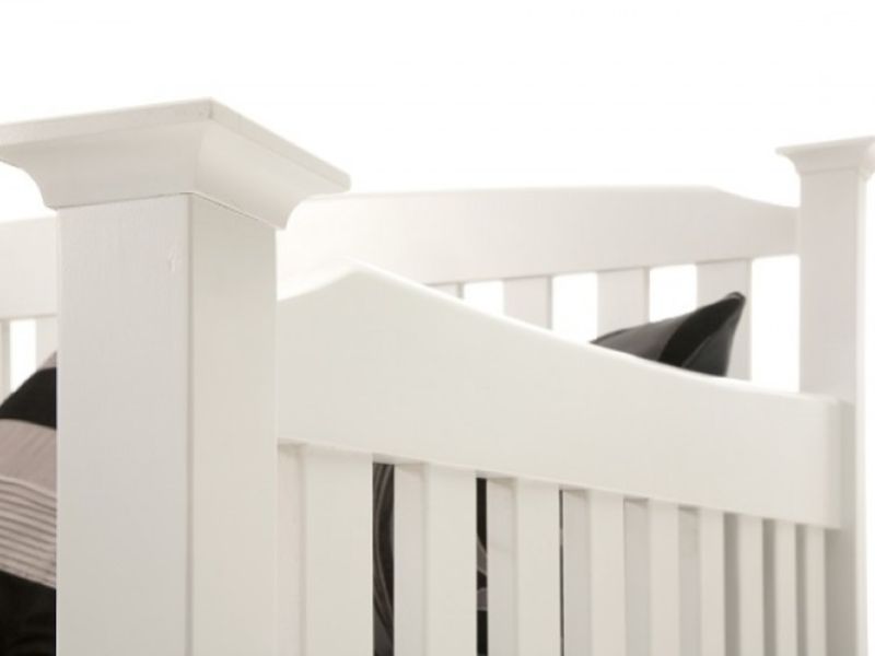 Serene Eleanor 3ft Single White Wooden Day Bed Frame