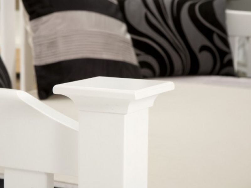 Serene Eleanor 3ft Single White Wooden Day Bed Frame