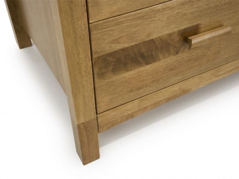 Serene Eleanor 3 Drawer Oak Finish Bedside Cabinet