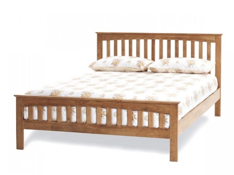 Serene Amelia 4ft6 Double Oak Finish Wooden Bed Frame