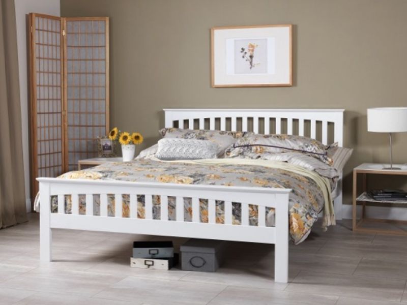 Serene Amelia 4ft Small Double White Wooden Bed Frame