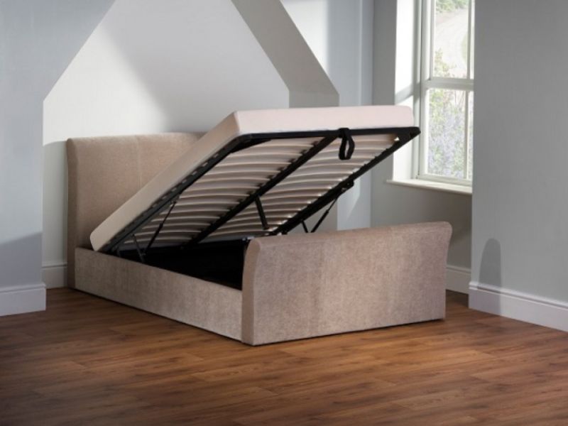 Emporia Sovereign 4ft6 Double Stone Fabric Ottoman Sleigh Bed Frame