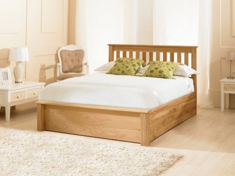 Emporia Monaco 4ft6 Double Solid Oak Ottoman Bed Frame
