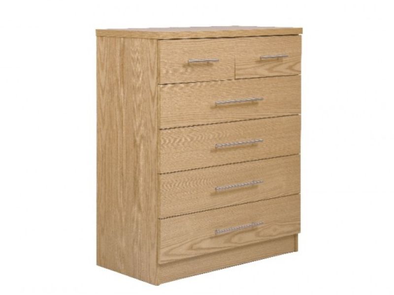GFW Manhattan Oak 4 + 2 Drawer Chest