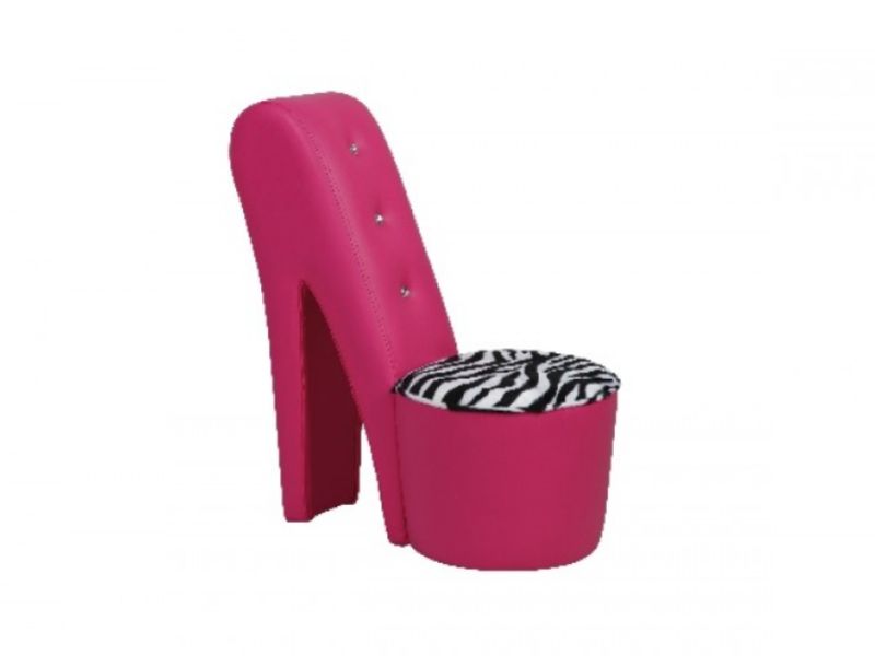 GFW Childrens Crystal Stiletto Pink Fun Chair