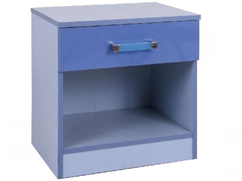 GFW Ottawa 2 Tones Gloss Blue Bedroom Set