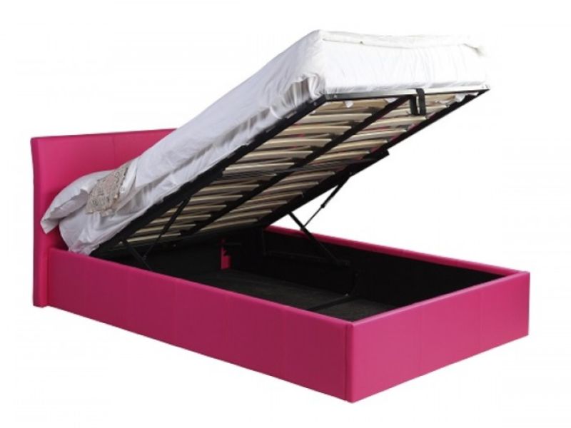 GFW Jasmine 3ft Single Hot Pink Ottoman Storage Bed