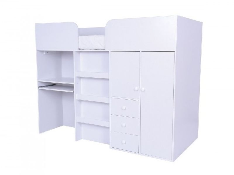 GFW Galaxy White Wooden Mid Sleeper Bed