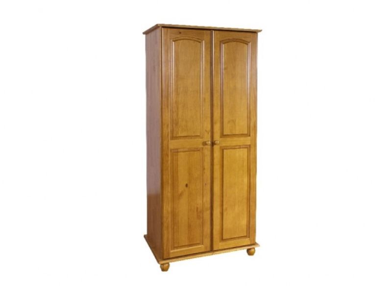 GFW Hampshire 2 Door Solid Honey Pine Wardrobe