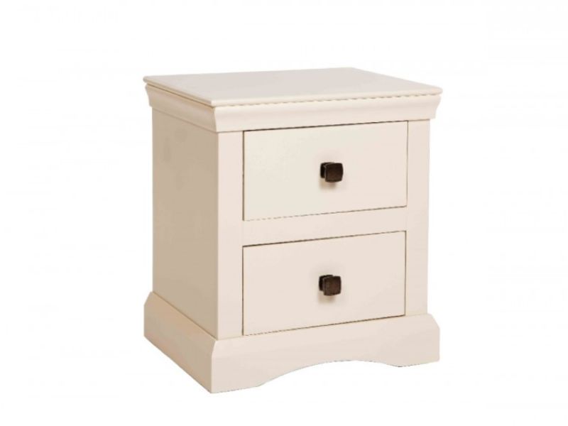Core Quebec 2 Drawer Cream Bedside