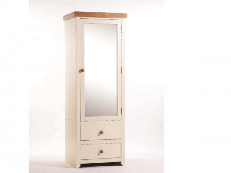 Core Jamestown Cream 1 Door 2 Drawer Mirrored Wardrobe