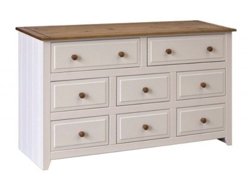 Core Capri 6 + 2 Drawer White Chest Of Drawers