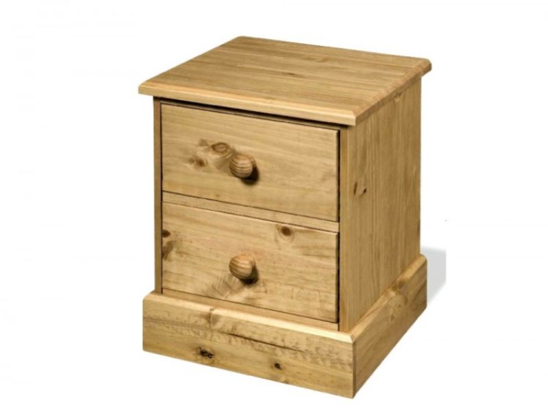 Core Cotswold 2 Drawer  Pine Bedside