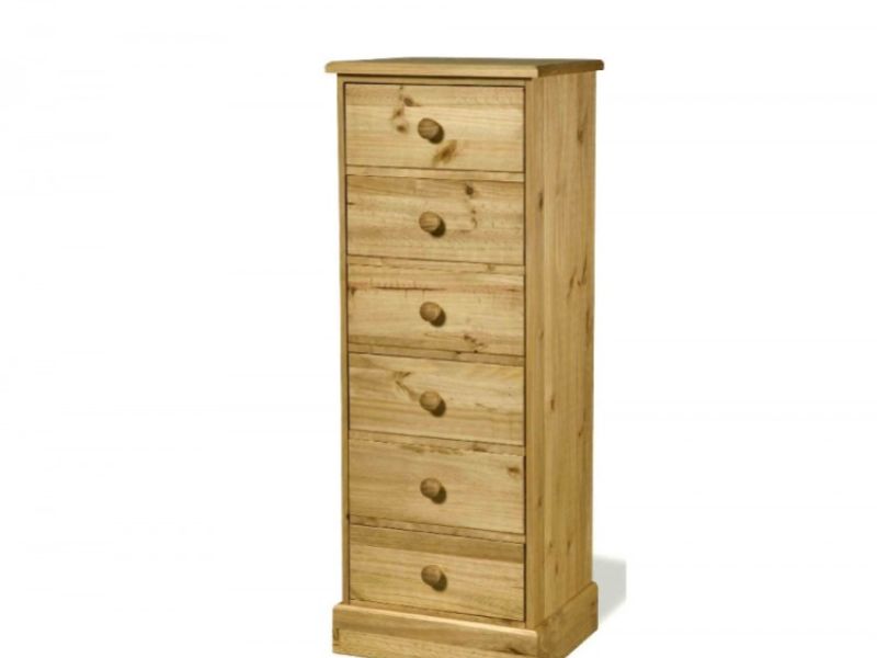 Core Cotswold 6 Drawer Pine Narrow Chest