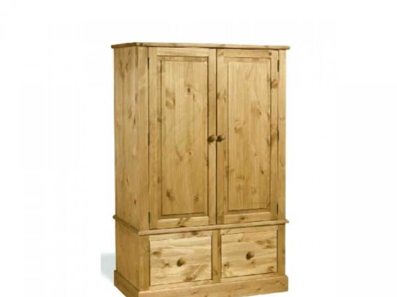 Core Cotswold 2 Door 2 Drawer Pine Wardrobe