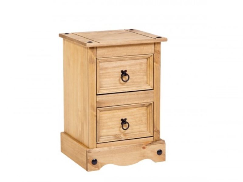 Core Corona Pine 2 Drawer Bedside