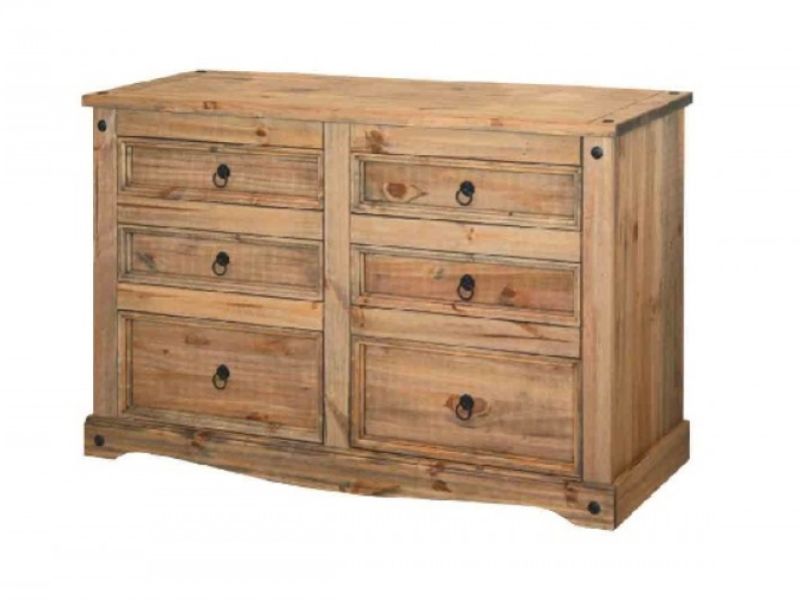 Core Corona Pine 3 + 3  Drawer Wide Chest