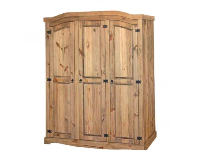 Core Corona Pine 3 Door Wardrobe