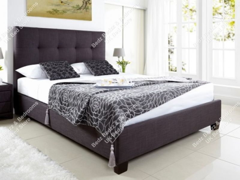 Kaydian Walkworth 4ft6 Double Slate Fabric Ottoman Storage Bed