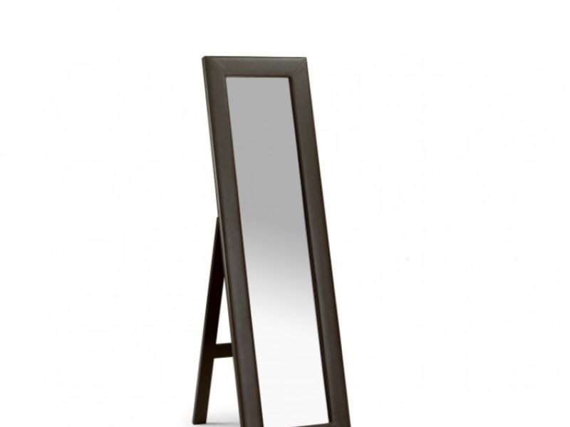 Julian Bowen Vienna Brown Faux Cheval Leather Mirror