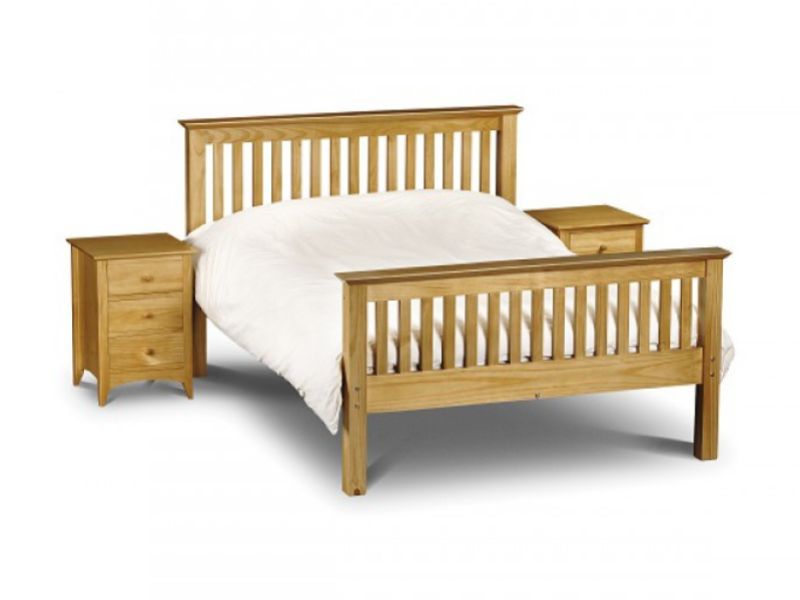 Julian Bowen Barcelona High Foot End Pine 4ft6 Double Wooden Bed