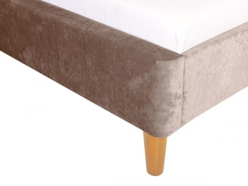 GFW Luciana 4ft6 Double Chocolate Upholstered Bed Frame
