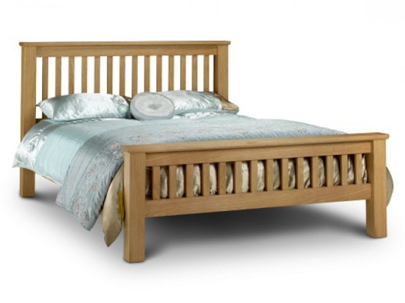 Julian Bowen Amsterdam 5ft Kingsize Oak Bed Frame High Foot End