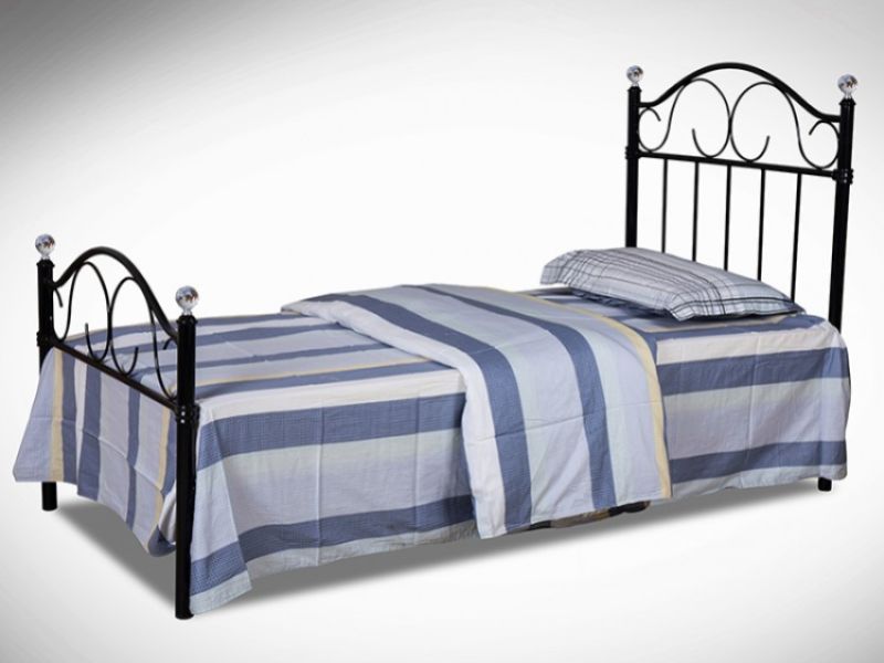 GFW Sparkle 3ft Single Black Metal Bed Frame