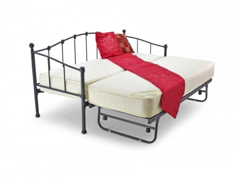 Metal Beds Paris 2ft6 (75cm) Small Single Black Metal Day Bed