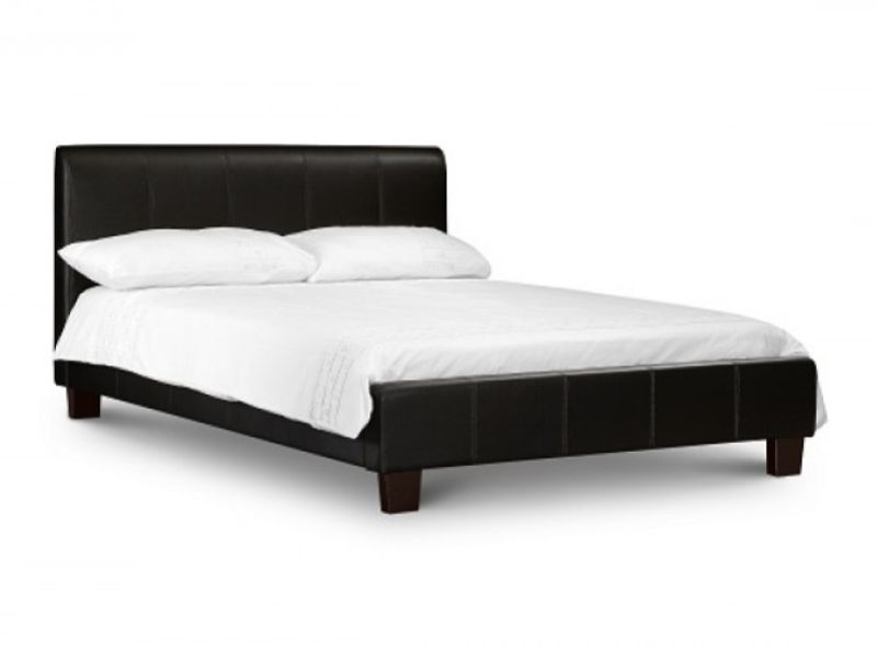 King Size Faux Leather/Liene Bed Frame 5ft  Bedstead Foam/ Spring Mattress 