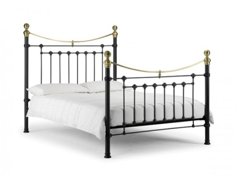 Julian Bowen Victoria 4ft6 Double Black Metal Bed Frame