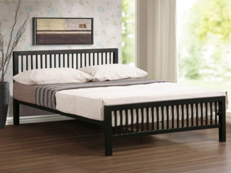 Time Living Meridian 4ft Small Double Black Metal Bed Frame