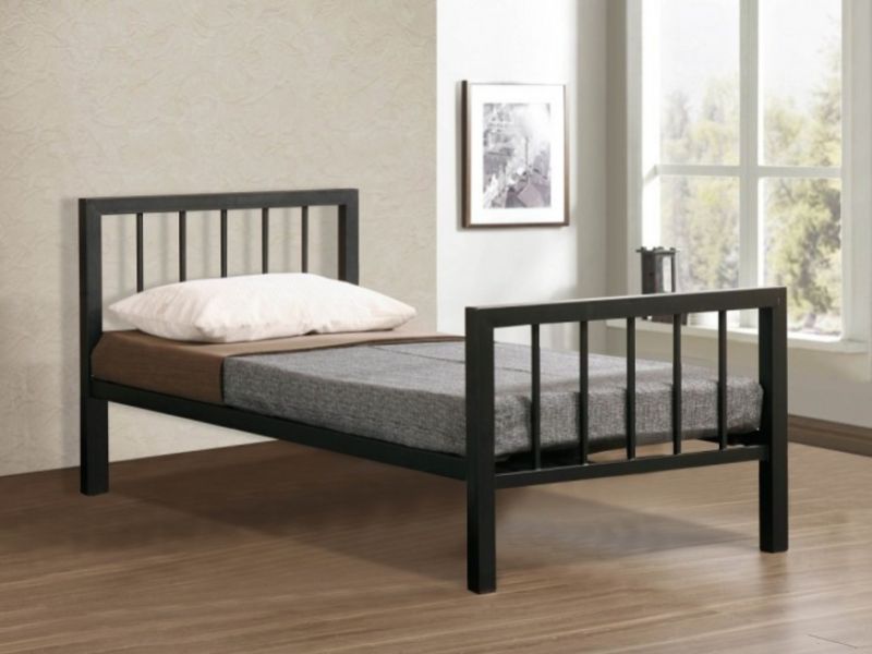 Time Living Metro 3ft Single Black Metal Bed Frame