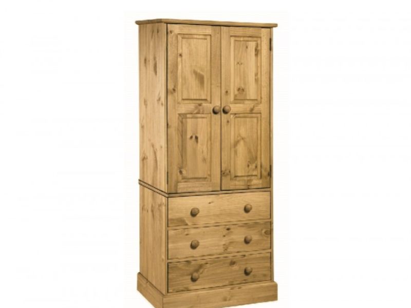 Core Cotswold 2 Door 3 Drawer Pine Wardrobe