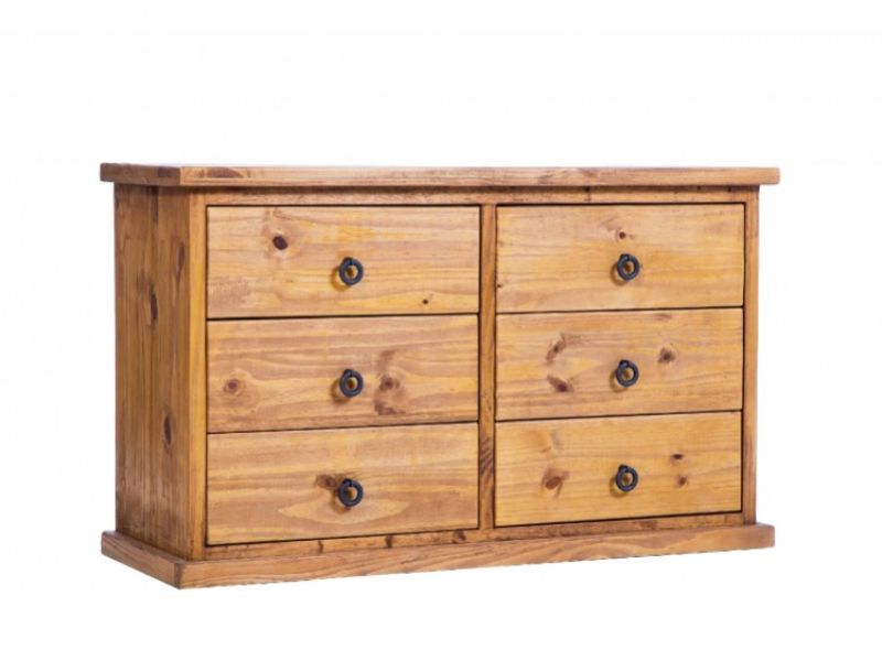 Core Farmhouse 6 Drawer Pine Chest