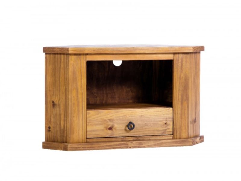 Core Farmhouse Pine Corner TV Unit