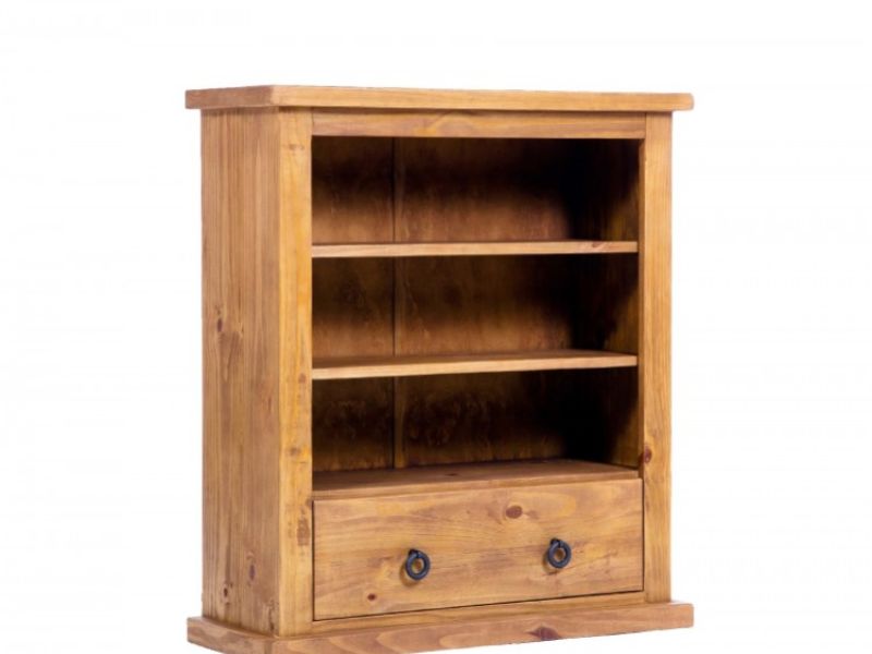 Core Farmhouse Pine Low Bookcase