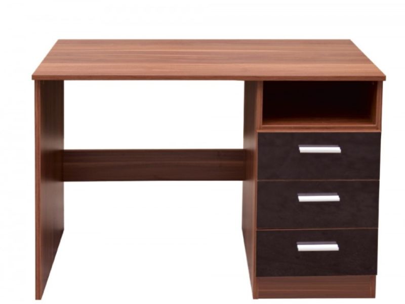 GFW Ottawa Dressing Table in Walnut and Black Gloss