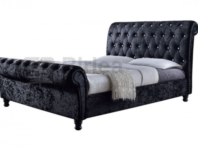 Birlea Bordeaux 6ft Super Kingsize Black Fabric Bed Frame