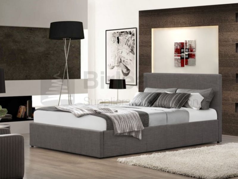 Birlea Berlin 4ft Small Double Grey Fabric Ottoman Bed