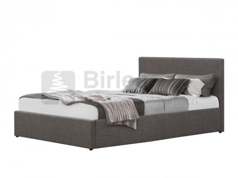 Birlea Berlin 5ft Kingsize Grey Fabric Ottoman Bed