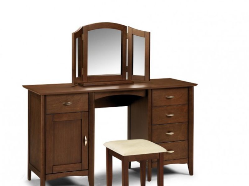 Julian Bowen Minuet Wenge Double Pedestal Dressing Table